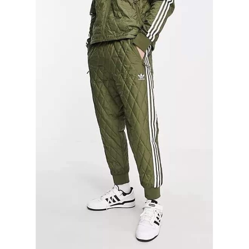 Adidas Originals SST Quilted Track Pants Mens XL Olive Green H11431 Primegreen